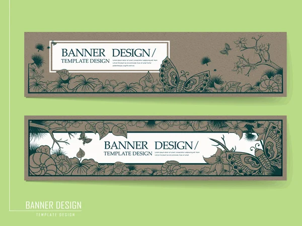 Classico design grazioso modello di banner — Vettoriale Stock