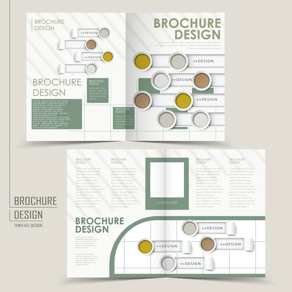 Diseño creativo de plantilla de medio pliegue — Archivo Imágenes Vectoriales