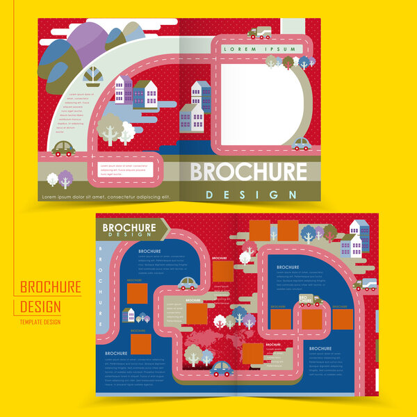 lovely half-fold template design 