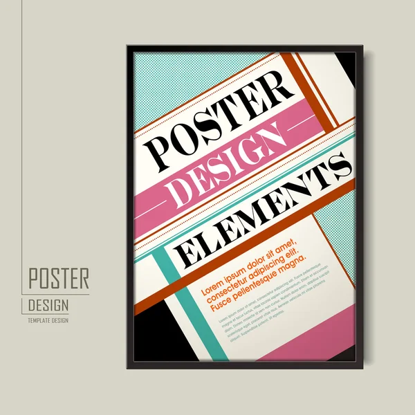 Modern poster template design — Stock Vector