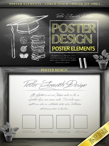 Creative poster template design — Wektor stockowy