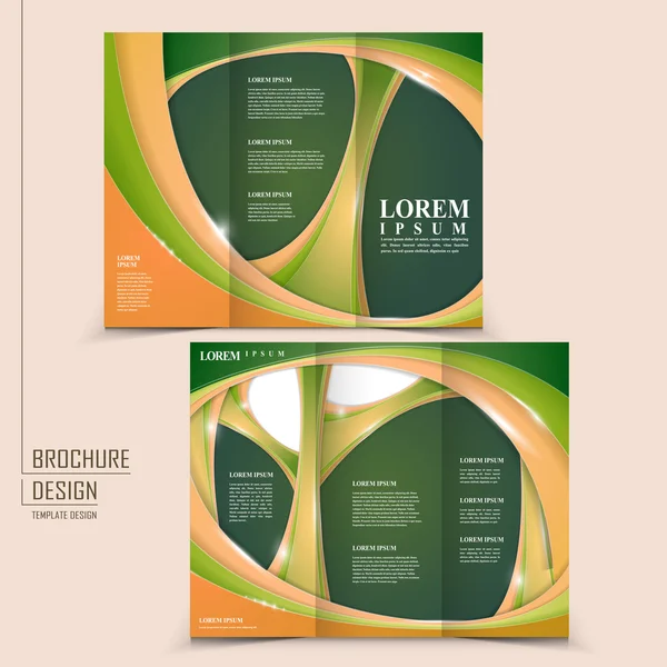 Modern tri-fold template design — Stock Vector