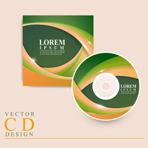 Modern CD cover template design — ストックベクタ