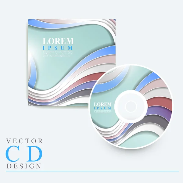 Design de modelo de capa de CD elegante — Vetor de Stock