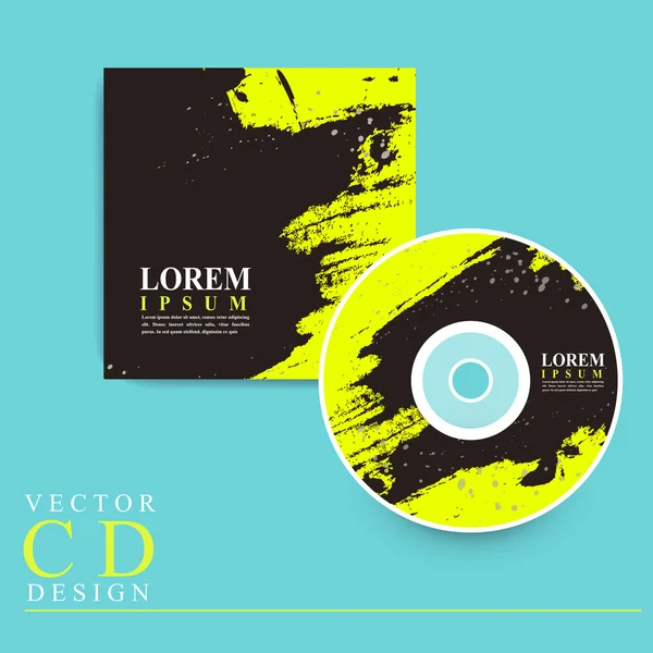 Attractive CD cover template design — Stock Vector