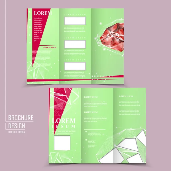 Gorgeous tri-fold template design — ストックベクタ
