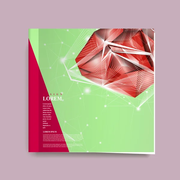 Gorgeous book cover template design — Stock Vector