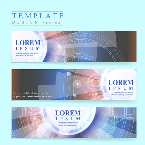 Desain templat banner modern - Stok Vektor