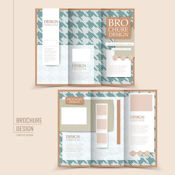 Design elegante modelo tri-fold —  Vetores de Stock