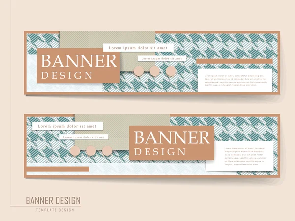 Zarif banner şablon tasarımı — Stok Vektör