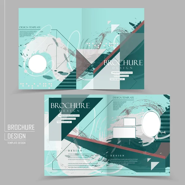 Elegant half-fold template design — Stock Vector