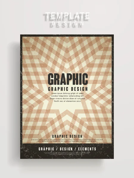 Retro poster template design — 스톡 벡터