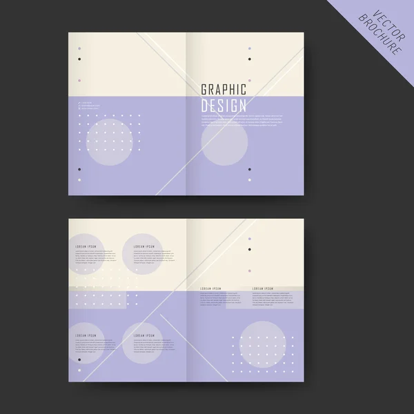 Diseño de plantilla de medio pliegue simplicidad — Archivo Imágenes Vectoriales