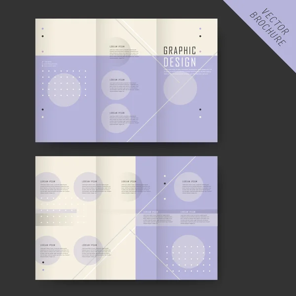 Simplicity tri-fold template design — ストックベクタ