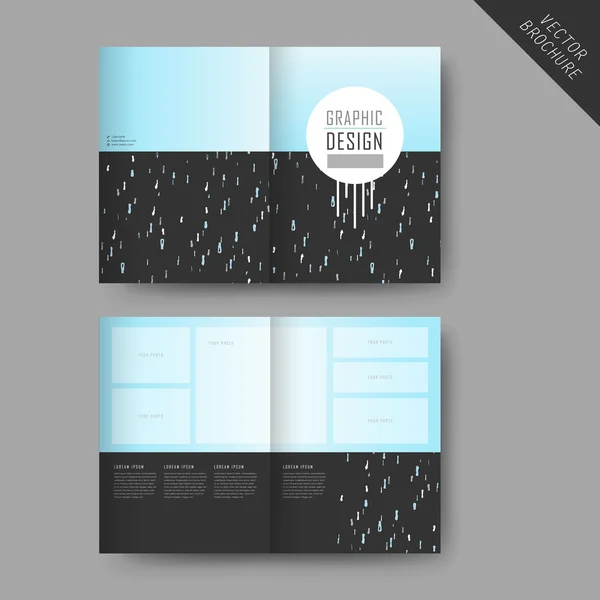 Lovely half-fold template design — 스톡 벡터