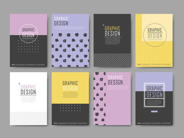 Elegant poster template design set — Stockvector