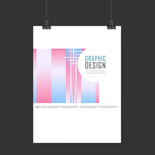 Design elegante modello poster — Vettoriale Stock