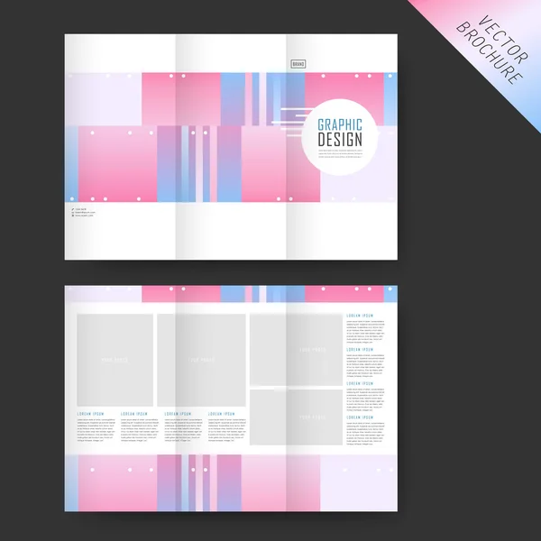 Elegant tri-fold template design — Stock Vector