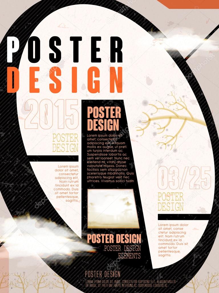 modern poster template design 