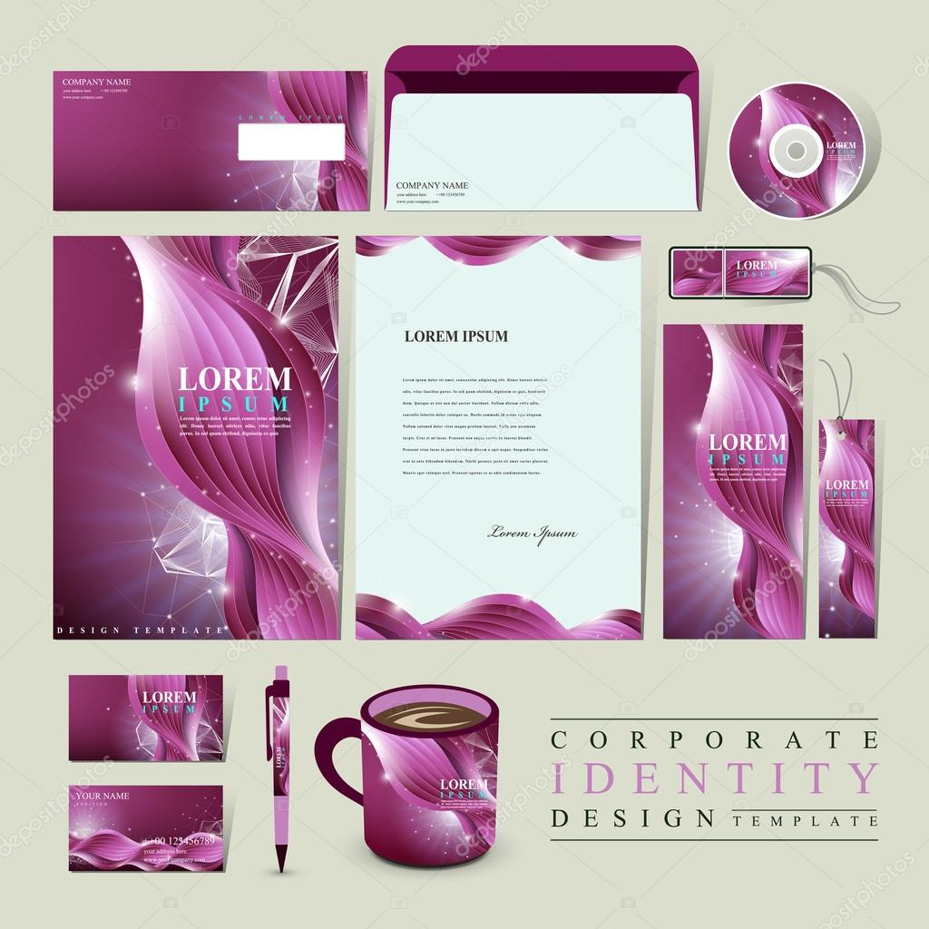 modern corporate identity design set 