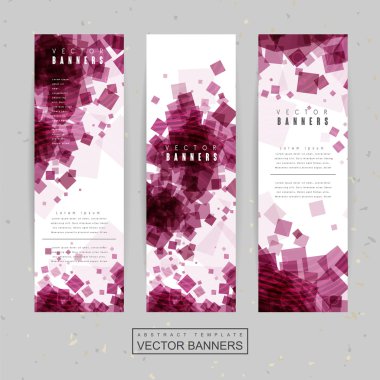 trendy banner template set design 