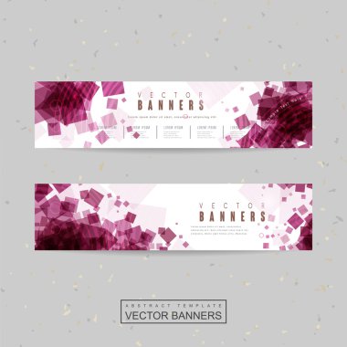 trendy banner template set design 