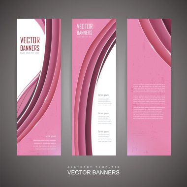 trendy banner template set design 