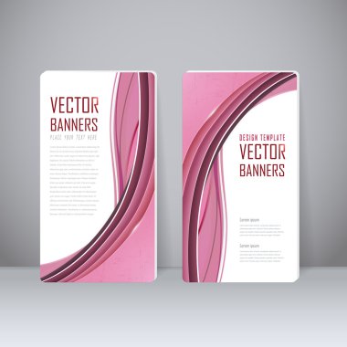 trendy banner template set design 