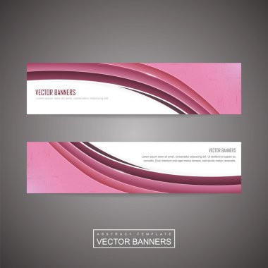 trendy banner template set design 