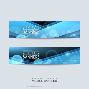 elegant banner template set design 