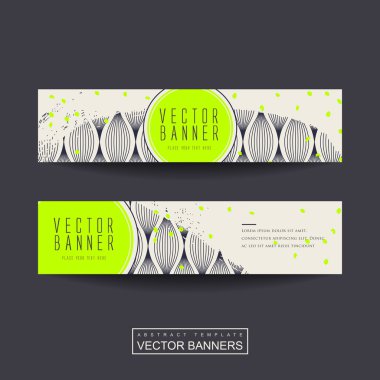 trendy banner template set design