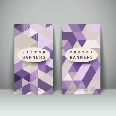 lovely banner template set design