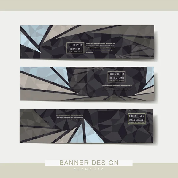 Modern banner template set design — Stock Vector