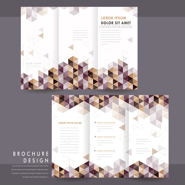 Trendy tri-fold sjabloonontwerp — Stockvector