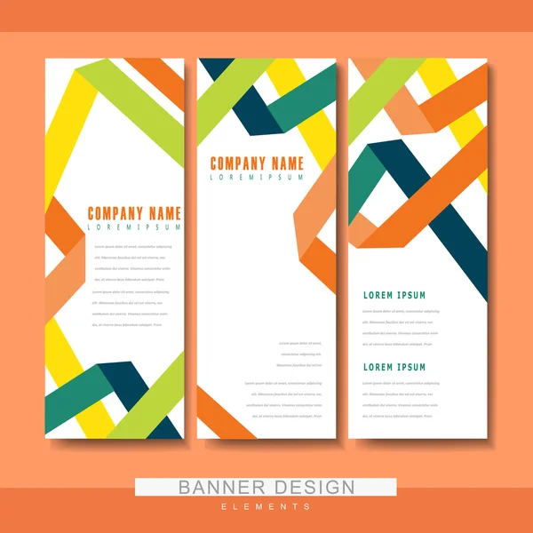 Trendy banner template set design — Stok Vektör