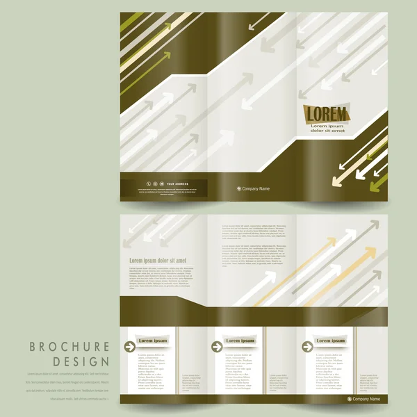 Elegant tri-fold template design — ストックベクタ