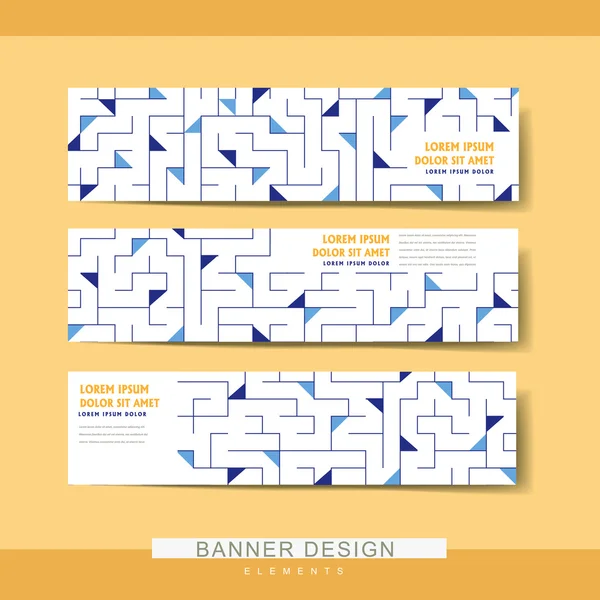 Creative banner template set design — Stok Vektör