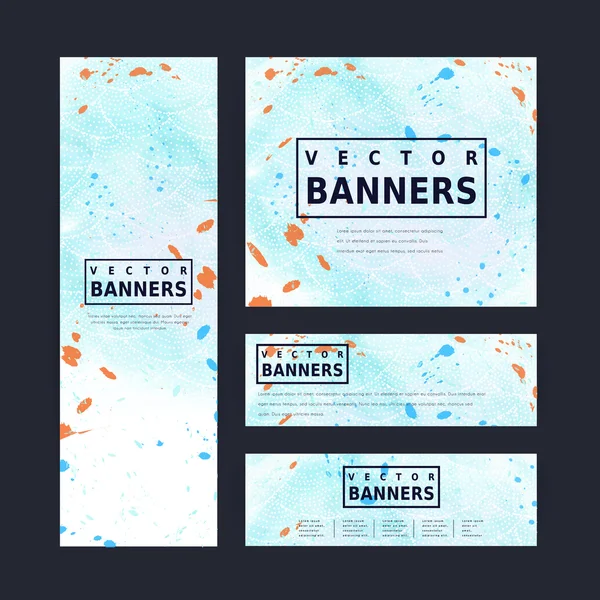 Fantastic banner template set design — 스톡 벡터