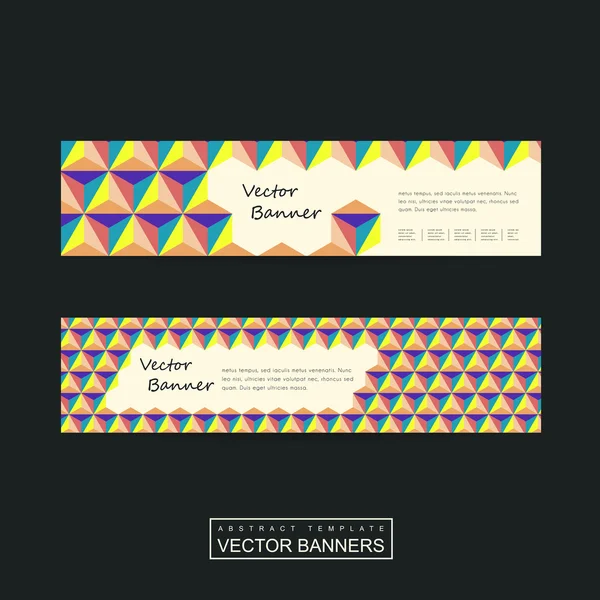 Lovely banner template set design — 图库矢量图片