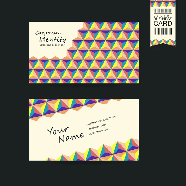 Lovely business card design template — Stockvector