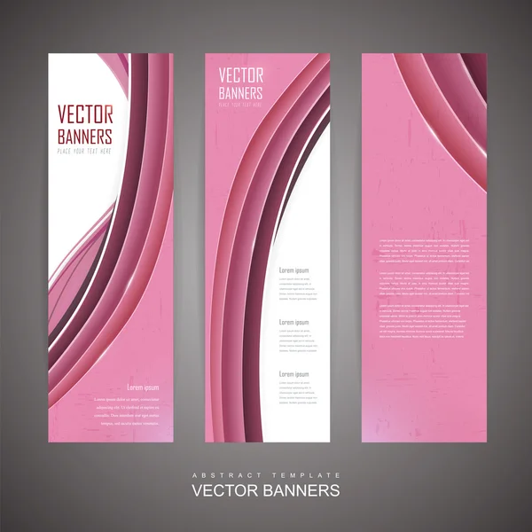 Design del set di banner alla moda — Vettoriale Stock