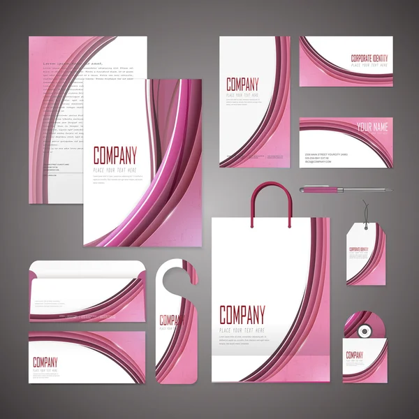 Trendy corporate identity design set — Stockový vektor