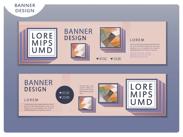 Trendy banner template design set — Stock Vector