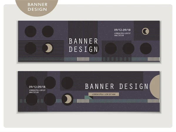 Творческий дизайн набора шаблонов баннеров — стоковый вектор