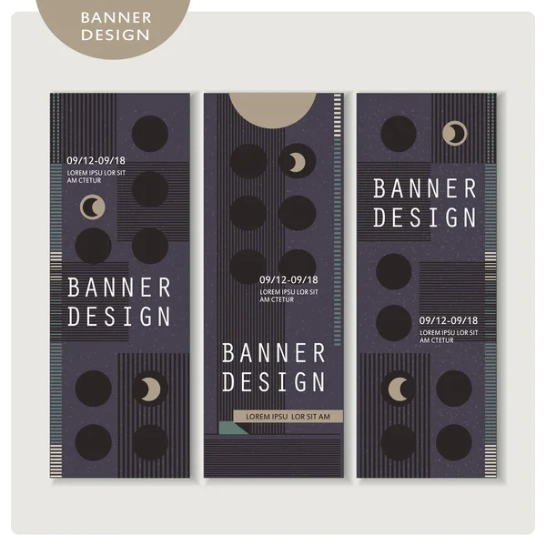 Creative banner template set design — Stock Vector