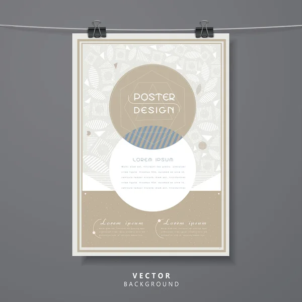 Design elegante modello poster — Vettoriale Stock