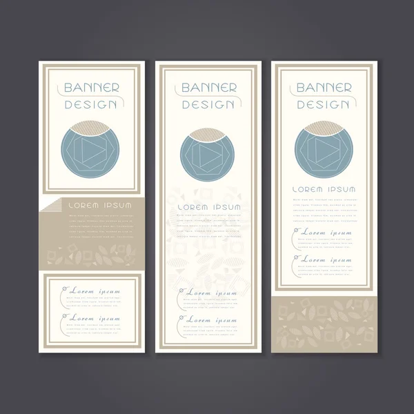 Elegant banner template set design — Stok Vektör