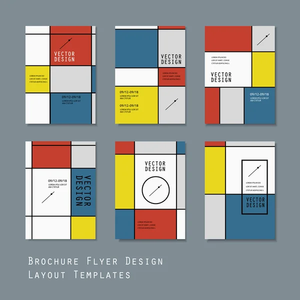 Conjunto de diseño de plantilla de folleto moderno — Archivo Imágenes Vectoriales