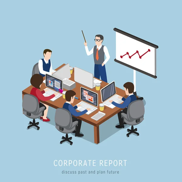 Vállalati jelentés fogalma — Stock Vector