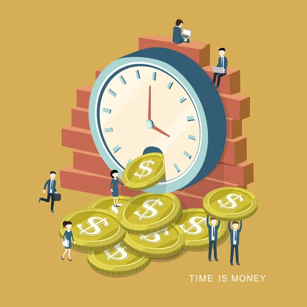 Tempo é conceito de dinheiro — Vetor de Stock